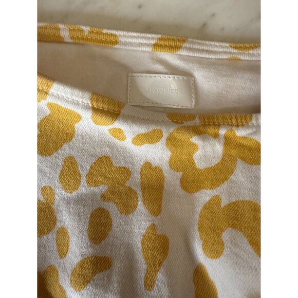 MOTHER The Ruffle Leopard Print Mini Denim Skirt Yellow Size 29 NEW $198 [jb] - Picture 6 of 11